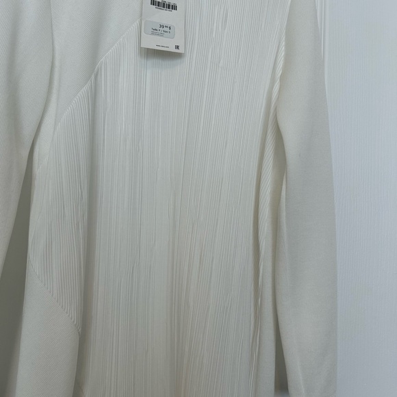Zara Ivory Ribbed Blouse - Picture 6 of 6